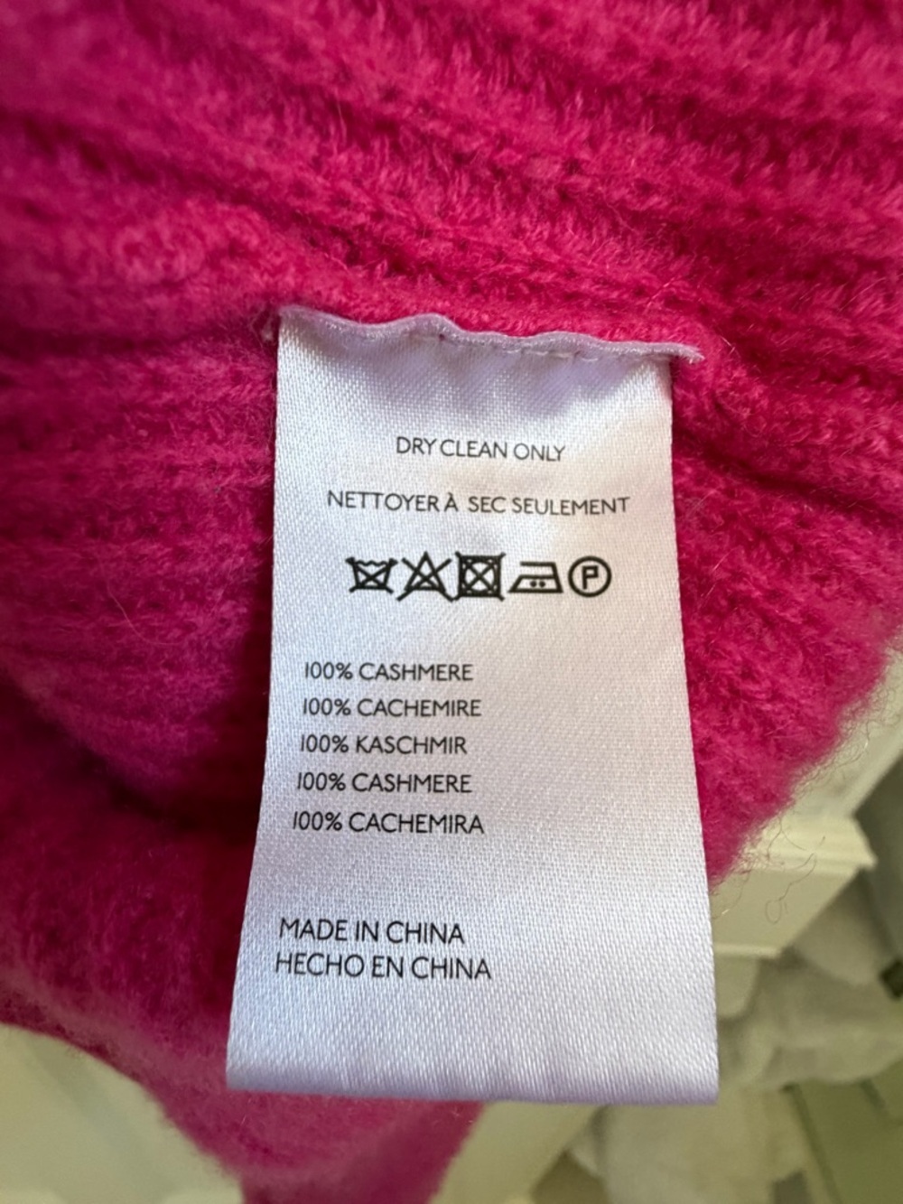 Small Anthropologie enza ribbed cashmere long sleeve sweater Hot bright Pink - Picture 10 of 17
